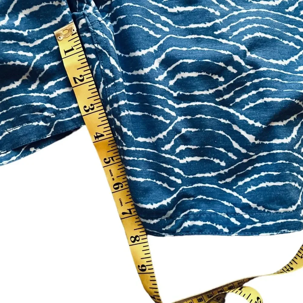 Faherty Classic 7 Inch Board Shorts Blue Fishscale Batik Recycled Men's Size 36